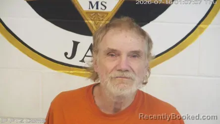 Mugshot of Kindle Beach booked in Marion County, Mississippi on July 15, 2026