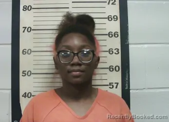 Mugshot of Zamaria Alexandria Glover booked in Oktibbeha County, Mississippi on July 27, 2026