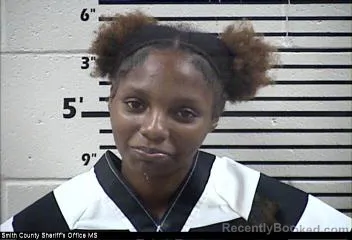 Mugshot of Kiana Kamesha Brooks booked in Smith County, Mississippi on September 8, 2026