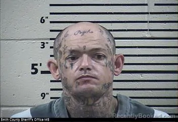 Mugshot of Justin Kendall Jones booked in Smith County, Mississippi on October 21, 2026