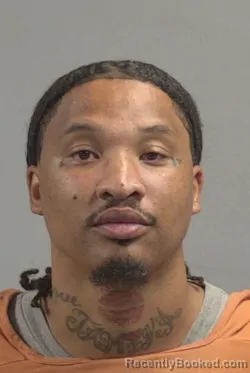 Mugshot of Dominique Jamar Cox booked in Wayne County, North Carolina on August 27, 2026