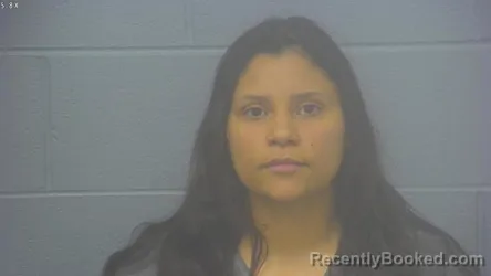 Mugshot of Alejandra Valentine Trevino-Castillo booked in Greene County, Missouri on August 23, 2026