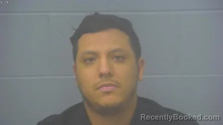Mugshot of Carlos Adrien Mendoza booked in Greene County, Missouri on August 7, 2026