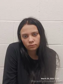 Mugshot of DESTINY LARISSA RAYN THOMPSON booked in Greene County, Missouri on March 28, 2026