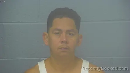 Mugshot of Gustavo Noe Mendoza-Sanchez booked in Greene County, Missouri on September 30, 2026