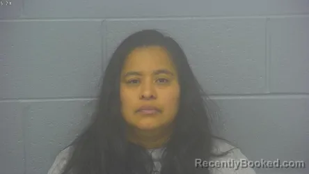 Mugshot of Hilda Mejia-Evarista booked in Greene County, Missouri on September 10, 2026