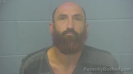 Mugshot of Justin Wayne Owen booked in Greene County, Missouri on August 22, 2026