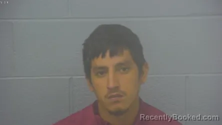 Mugshot of Kelvin Denilson Aguilar-Benitez booked in Greene County, Missouri on August 12, 2026