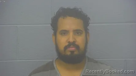 Mugshot of Leandro Mauricio Aparicio-Lobo booked in Greene County, Missouri on October 14, 2026