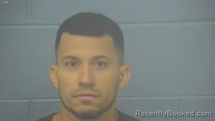 Mugshot of Wilver Dusmany Munoz Zepeda booked in Greene County, Missouri on August 13, 2026