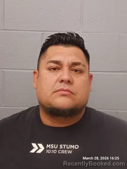 Mugshot of WILBER GIOVANNY VALLE ORDONEZ booked in Greene County, Missouri on March 28, 2026