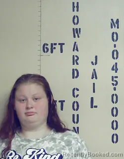 Mugshot of BREANNA NICOLE FEY booked in Howard County, Missouri on June 24, 2026