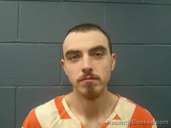 Mugshot of Justin Jo Dale Frazier booked in McDonald County, Missouri on August 24, 2026