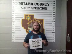 Mugshot of Aaron Bradley Robinett booked in Miller County, Missouri on July 24, 2026