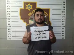 Mugshot of Israel Almaguer booked in Miller County, Missouri on July 29, 2026