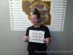 Mugshot of Abbygail Mantle booked in Miller County, Missouri on August 5, 2026