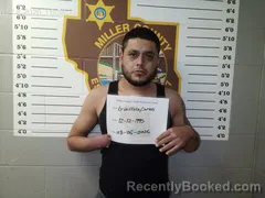 Mugshot of Carlos Guerrero booked in Miller County, Missouri on August 6, 2026