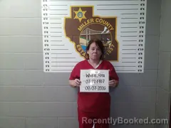 Mugshot of Rita Christina Whittle booked in Miller County, Missouri on August 7, 2026