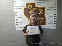 Mugshot of Ciara Marie Davis booked in Miller County, Missouri on August 18, 2026