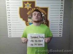 Mugshot of Brody Kahrs Demand booked in Miller County, Missouri on August 25, 2026