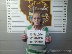 Mugshot of Debra Ellen Britton booked in Miller County, Missouri on September 30, 2026