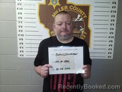 Mugshot of Christopher Michael Boker booked in Miller County, Missouri on October 8, 2026