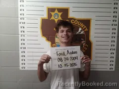 Mugshot of Aidan Michael Ford booked in Miller County, Missouri on October 15, 2026
