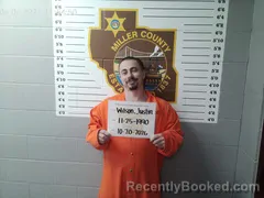 Mugshot of Justin Porter Wilson booked in Miller County, Missouri on October 20, 2026