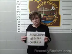 Mugshot of Joylynn Rhoades booked in Miller County, Missouri on April 3, 2026