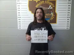Mugshot of Samuel Hampton Riley booked in Miller County, Missouri on April 24, 2026