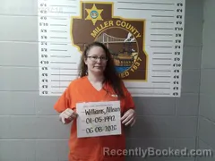 Mugshot of Allison Jean Williams booked in Miller County, Missouri on June 8, 2026