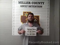 Mugshot of Korey Robert Nelson booked in Miller County, Missouri on June 8, 2026