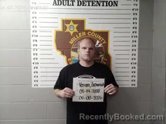 Mugshot of Zachariah Alexander Vernon booked in Miller County, Missouri on June 8, 2026