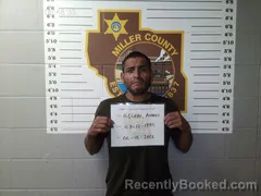 Mugshot of Andres Aguero booked in Miller County, Missouri on June 18, 2026