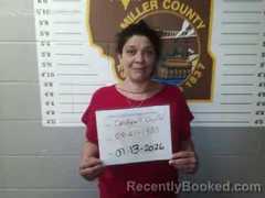 Mugshot of Crystal Leann Caldwell booked in Miller County, Missouri on July 13, 2026