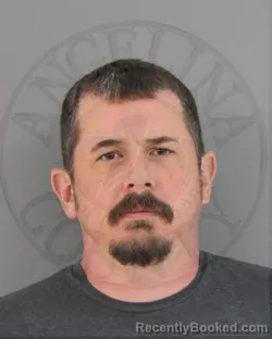 Booking photo from Angelina County, Texas