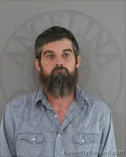 Mugshot of MICHAEL SHANE BLACKWELL booked in Angelina County, Texas on May 12, 2026
