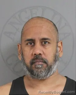 Mugshot of Dowlat Singhe Sharma booked in Angelina County, Texas on August 6, 2026
