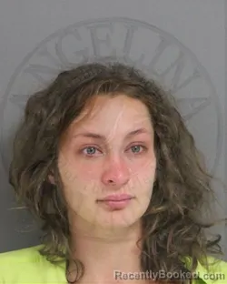 Mugshot of Madison Lea Harbuck booked in Angelina County, Texas on August 25, 2026