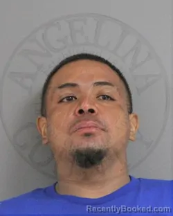 Mugshot of Francisco Antonio Araujo booked in Angelina County, Texas on September 13, 2026