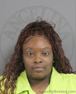 Mugshot of Krystle Taylor booked in Angelina County, Texas on September 30, 2026