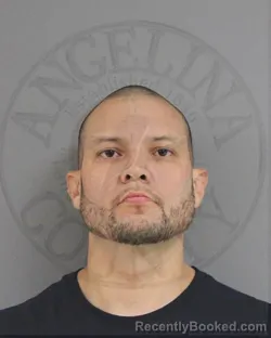 Mugshot of John Anthony Maciel booked in Angelina County, Texas on October 3, 2026