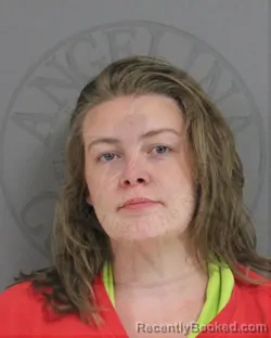 Mugshot of Alyssah Joanne Handley booked in Angelina County, Texas on October 9, 2026