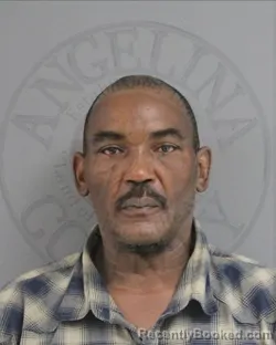 Mugshot of Jerry Dewayne Brown booked in Angelina County, Texas on October 9, 2026