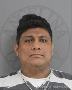 Mugshot of Rafael Martinez Rocha booked in Angelina County, Texas on October 10, 2026