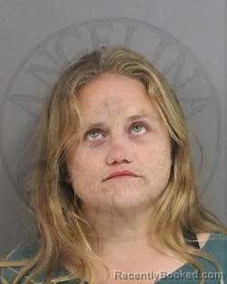 Mugshot of Hayley Ryan Leviness booked in Angelina County, Texas on October 10, 2026