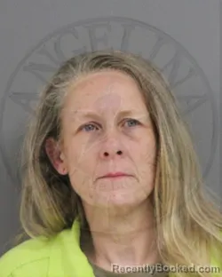 Mugshot of Tina Jo Mullins booked in Angelina County, Texas on October 11, 2026
