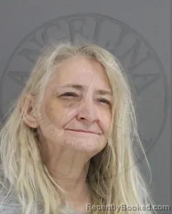 Mugshot of Katherine Michelle Windham booked in Angelina County, Texas on October 11, 2026