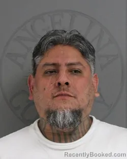 Mugshot of Ernesto Roldan booked in Angelina County, Texas on October 13, 2026