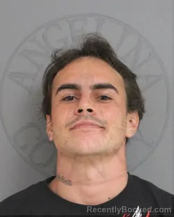 Mugshot of Isaac Corona booked in Angelina County, Texas on October 15, 2026